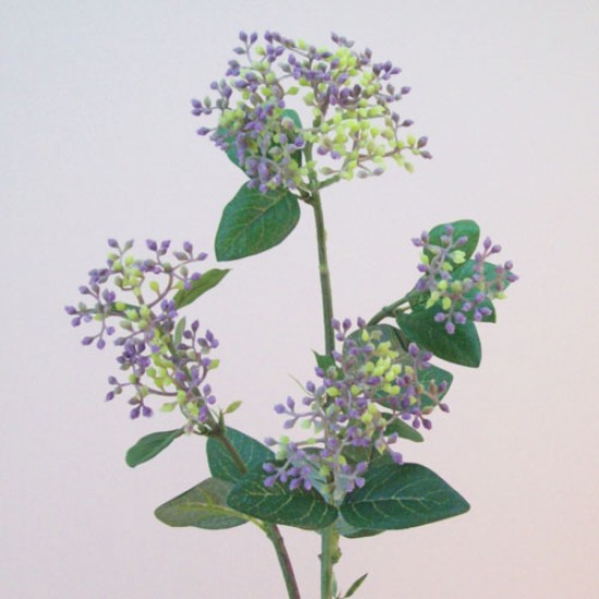 Artificial Viburnum Buds Purple Green 80cm Artificial Flowers